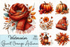 Burnt Orange Autumn Clipart Bundle