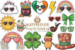 Groovy Retro St Patrick's Day Clipart Bundle - CraftNest - Digital Crafting and Art
