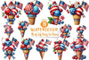 4th of July Candy Ice Cream Clipart Bundle