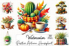 Autumn Houseplant Clipart Bundle - CraftNest - Digital Crafting and Art