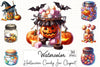 Halloween Candy Jar Clipart Bundle
