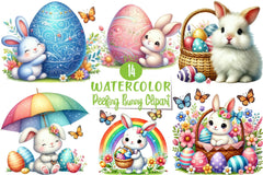 Peeking Bunny Clipart Bundle - CraftNest - Digital Crafting and Art