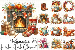 Hello Fall Clipart Bundle - CraftNest - Digital Crafting and Art