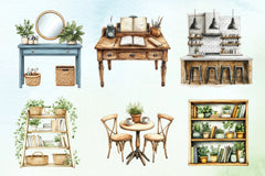 Home Furniture Clipart Bundle 4 - CraftNest - Digital Crafting and Art