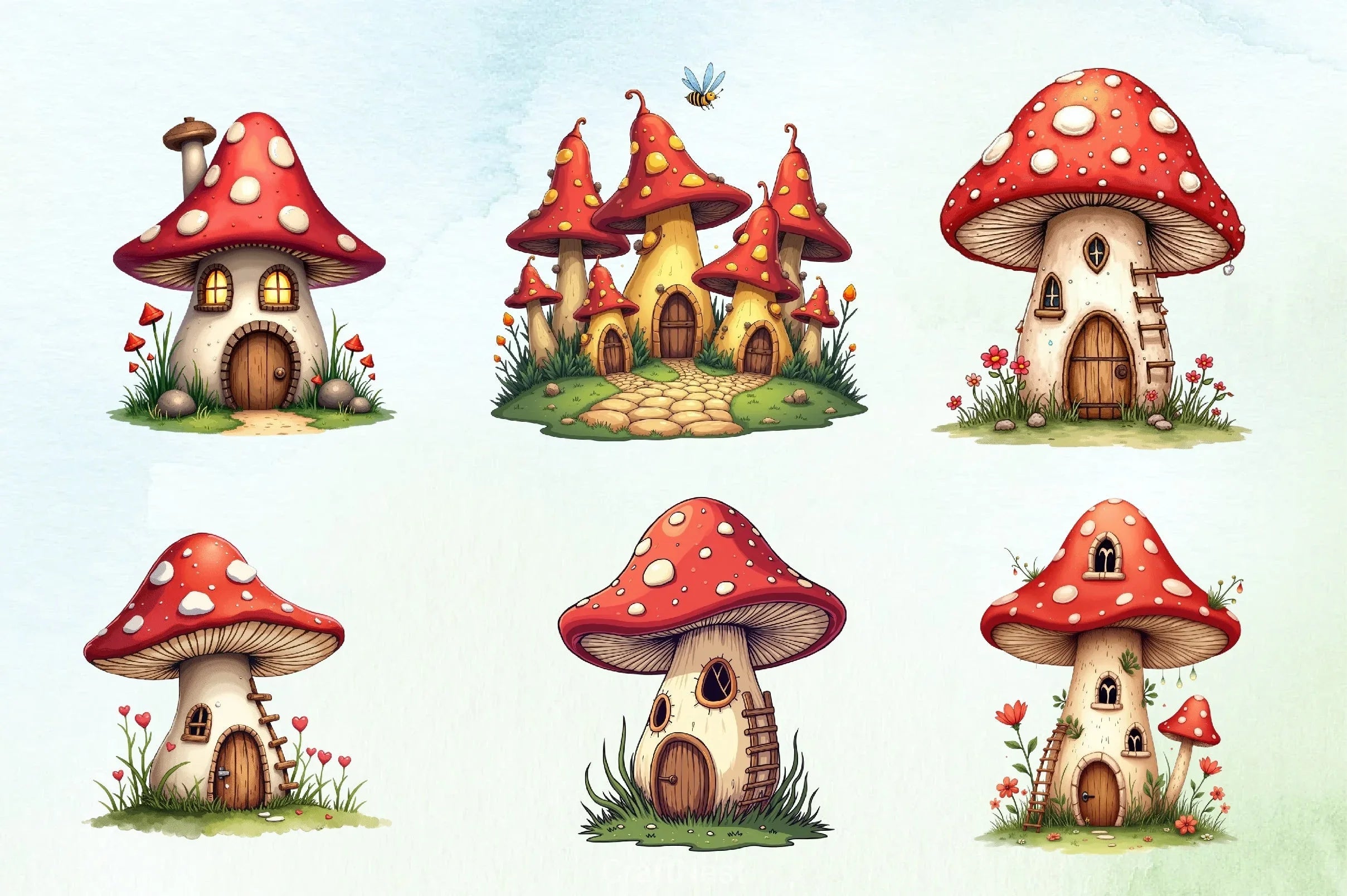 Faire House Clipart Bundle - CraftNest - Digital Crafting and Art