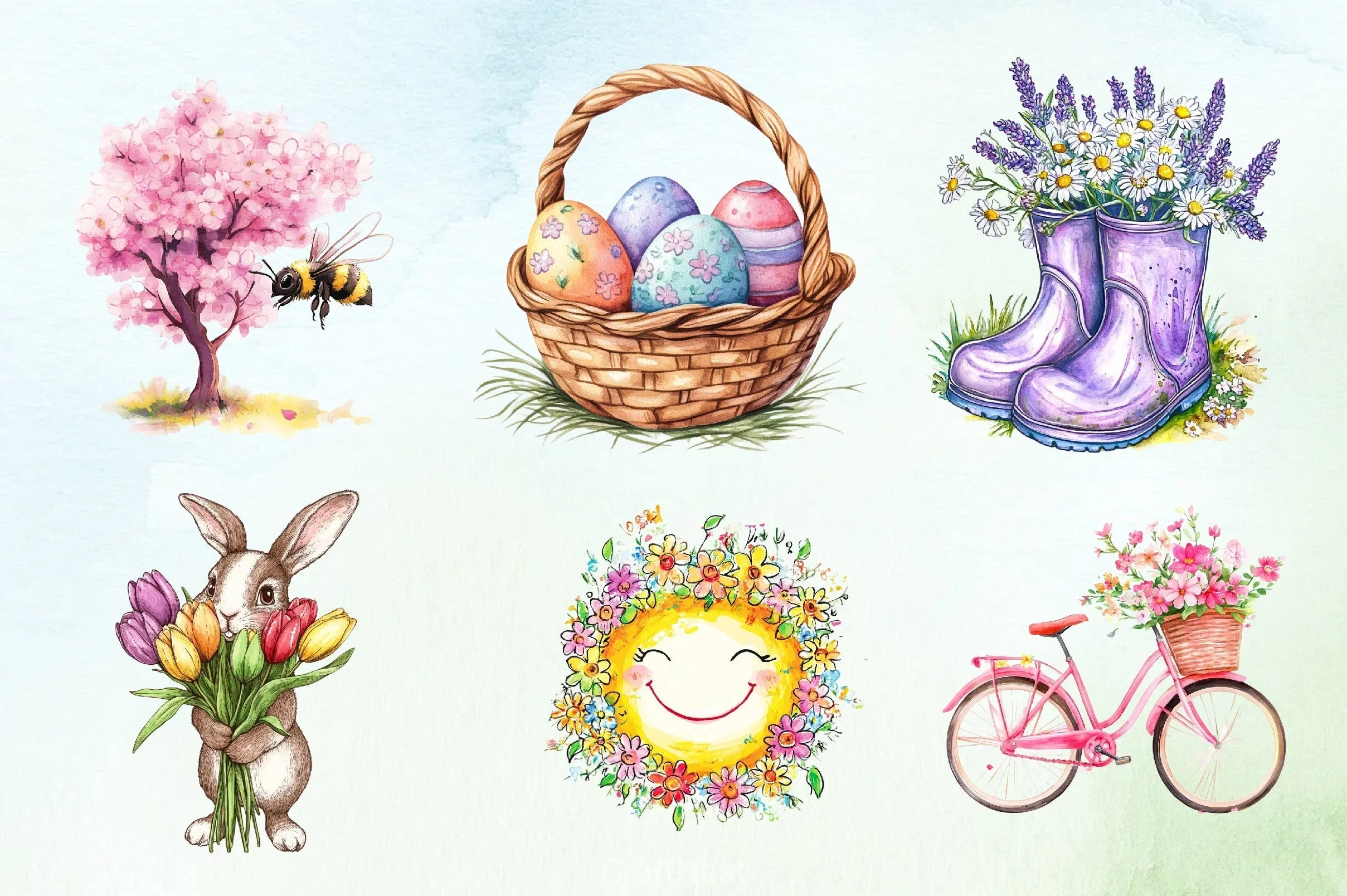 Happy Spring Clipart Bundle - CraftNest - Digital Crafting and Art
