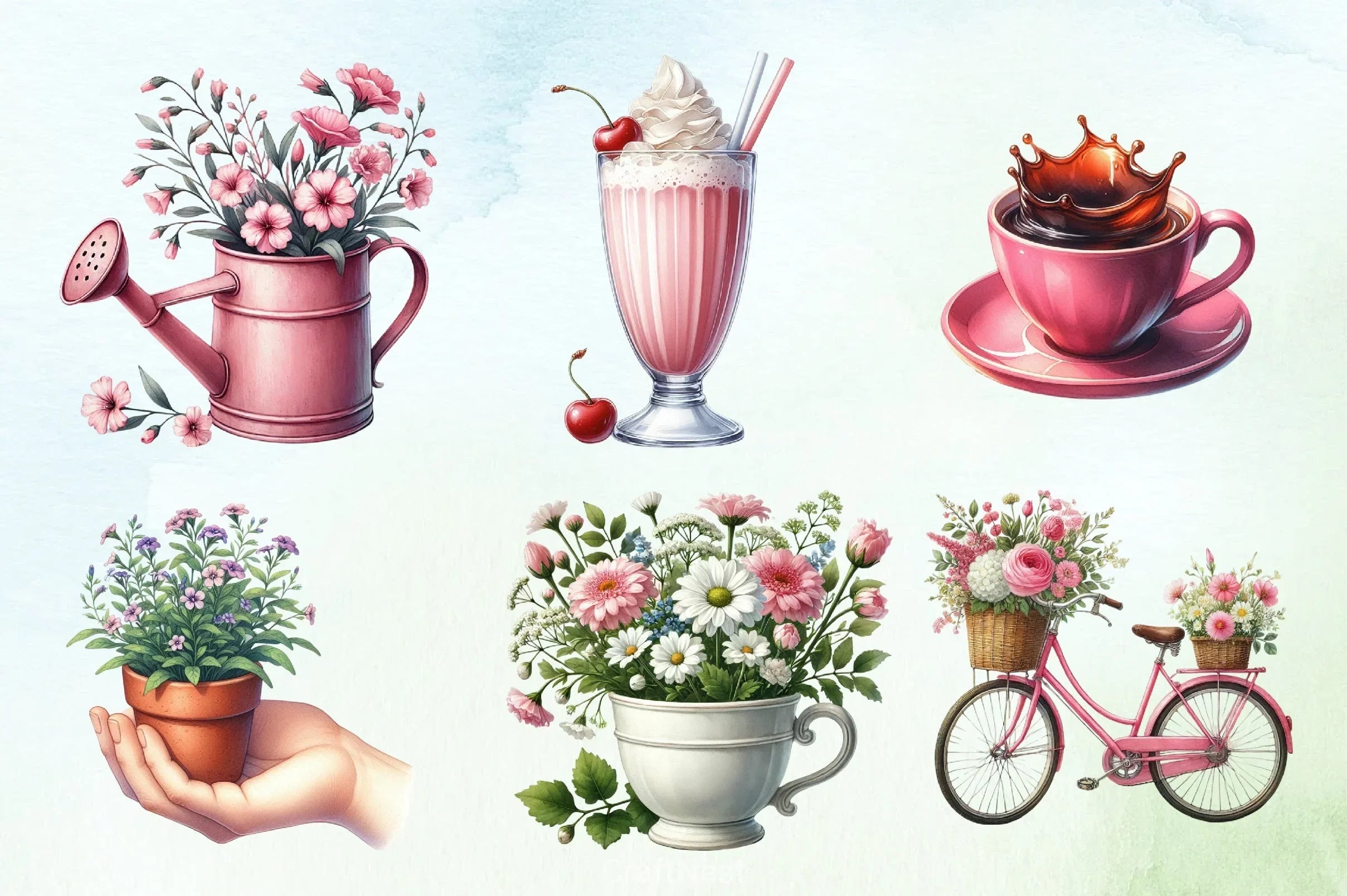 Daydream Spring Bliss Clipart Bundle - CraftNest - Digital Crafting and Art