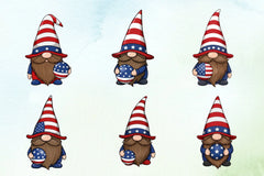 4th July Gnome Clipart Bundle - CraftNest - Digital Crafting and Art