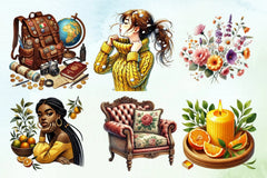 Winter Citrus Clipart Bundle - CraftNest - Digital Crafting and Art