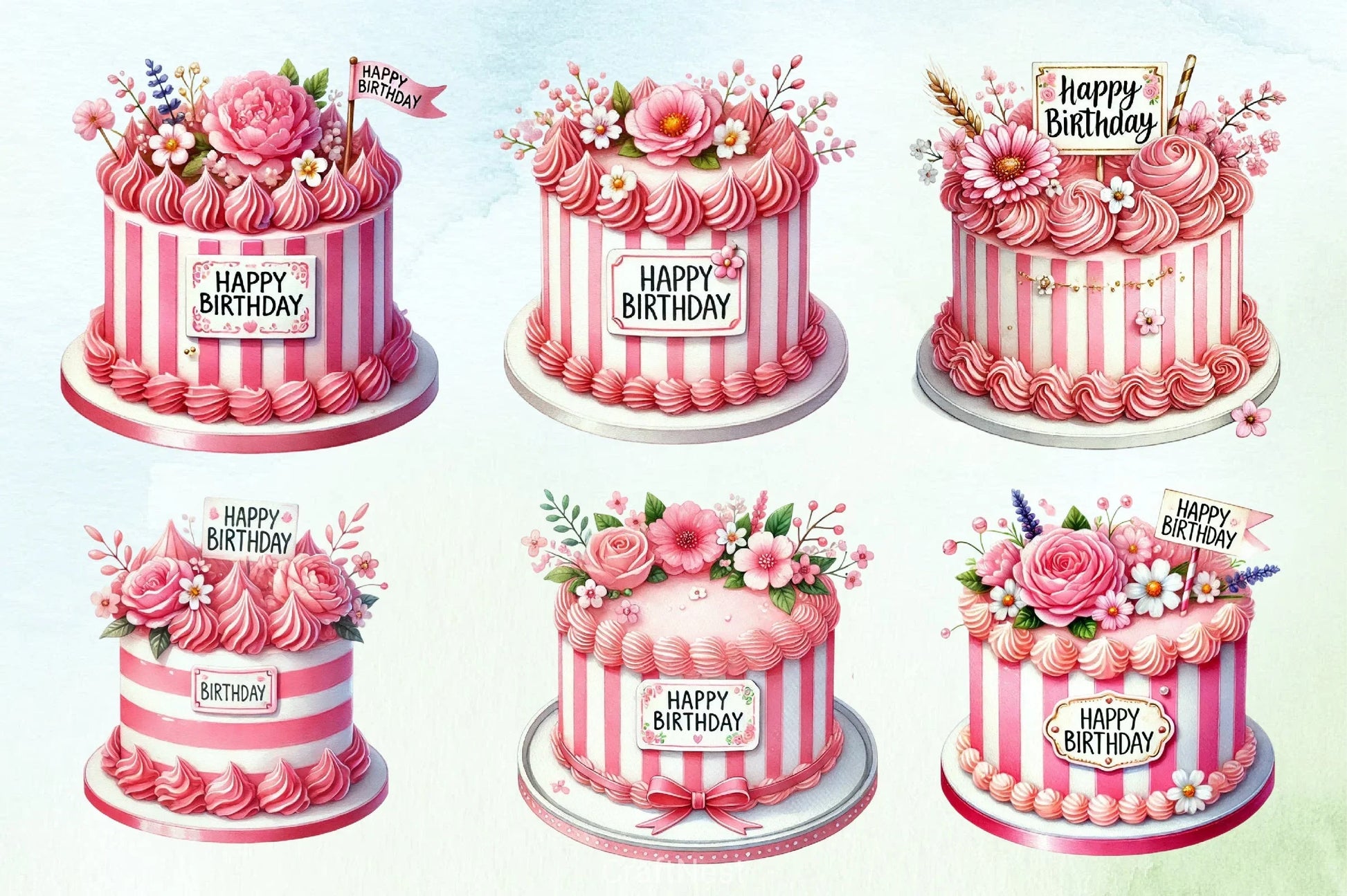 Birthday Cake Clipart Bundle - CraftNest - Digital Crafting and Art