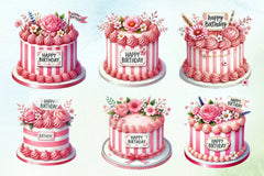 Birthday Cake Clipart Bundle - CraftNest - Digital Crafting and Art
