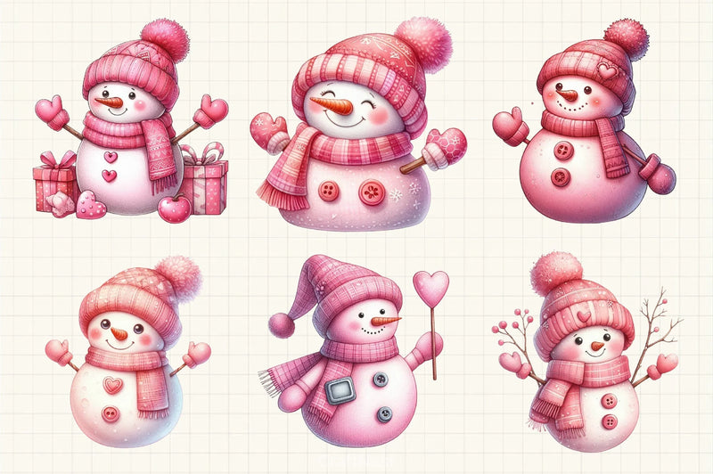 Pink Christmas Clipart Bundle - CraftNest - Digital Crafting and Art