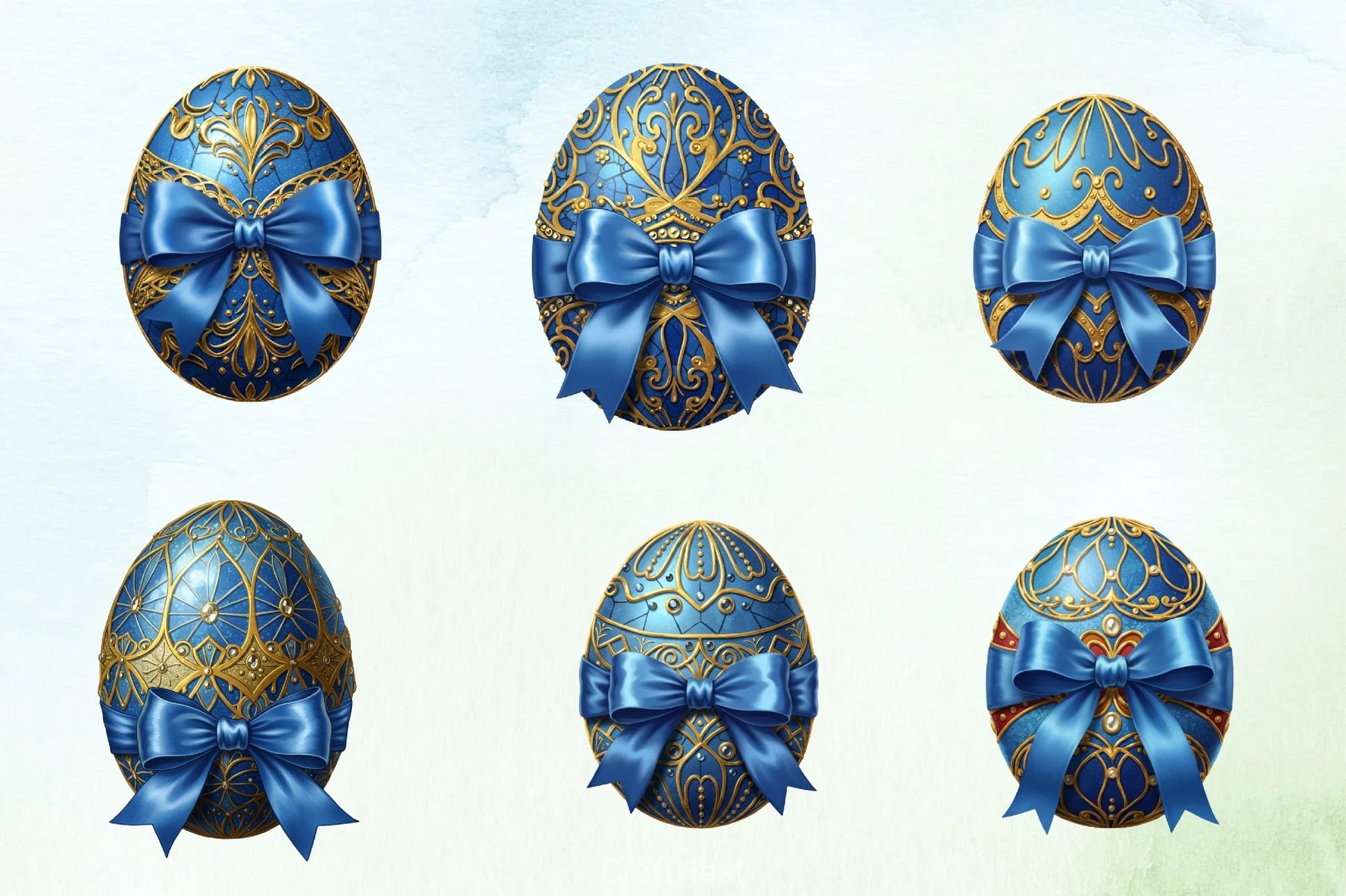 Easter Egg Bow Clipart Bundle - CraftNest - Digital Crafting and Art