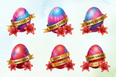 Easter Egg Ribbon Lilies Clipart Bundle 3 - CraftNest - Digital Crafting and Art