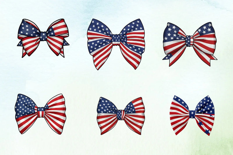 Coquette Bow 4th of July Clipart Bundle - CraftNest - Digital Crafting and Art