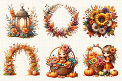 Autumn Wedding Clipart Bundle 3 - CraftNest - Digital Crafting and Art