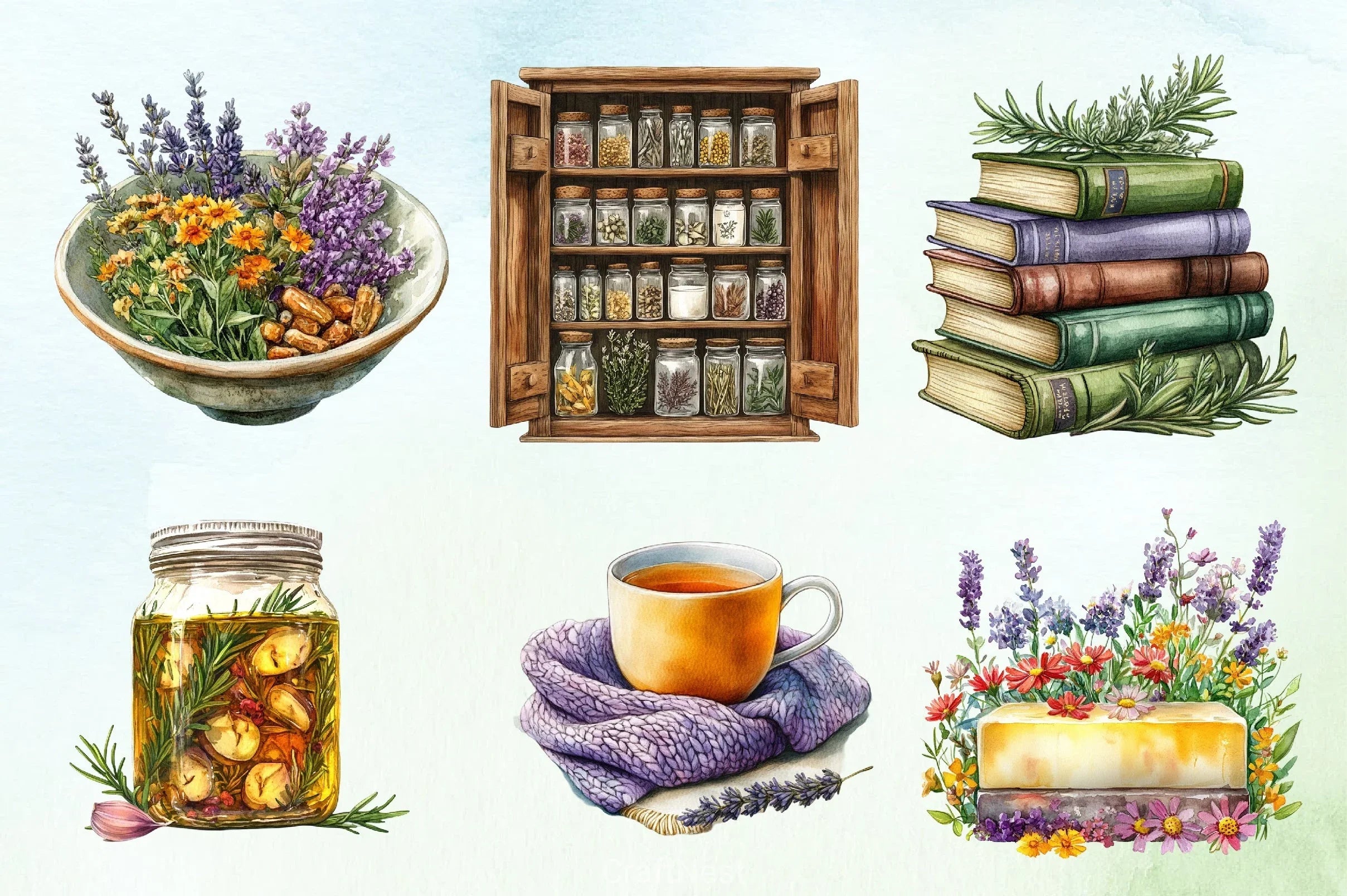 Natural Remedies Clipart Bundle 5 - CraftNest - Digital Crafting and Art