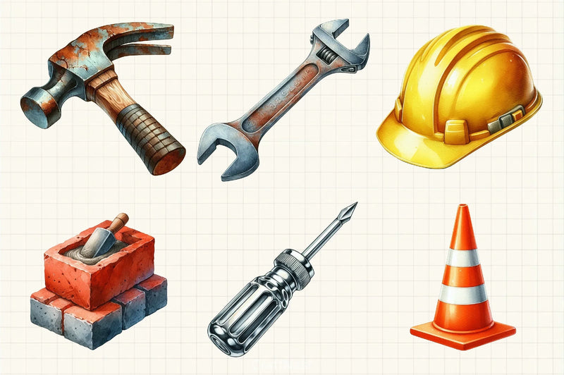 Construction Clipart Bundle 2 - CraftNest - Digital Crafting and Art
