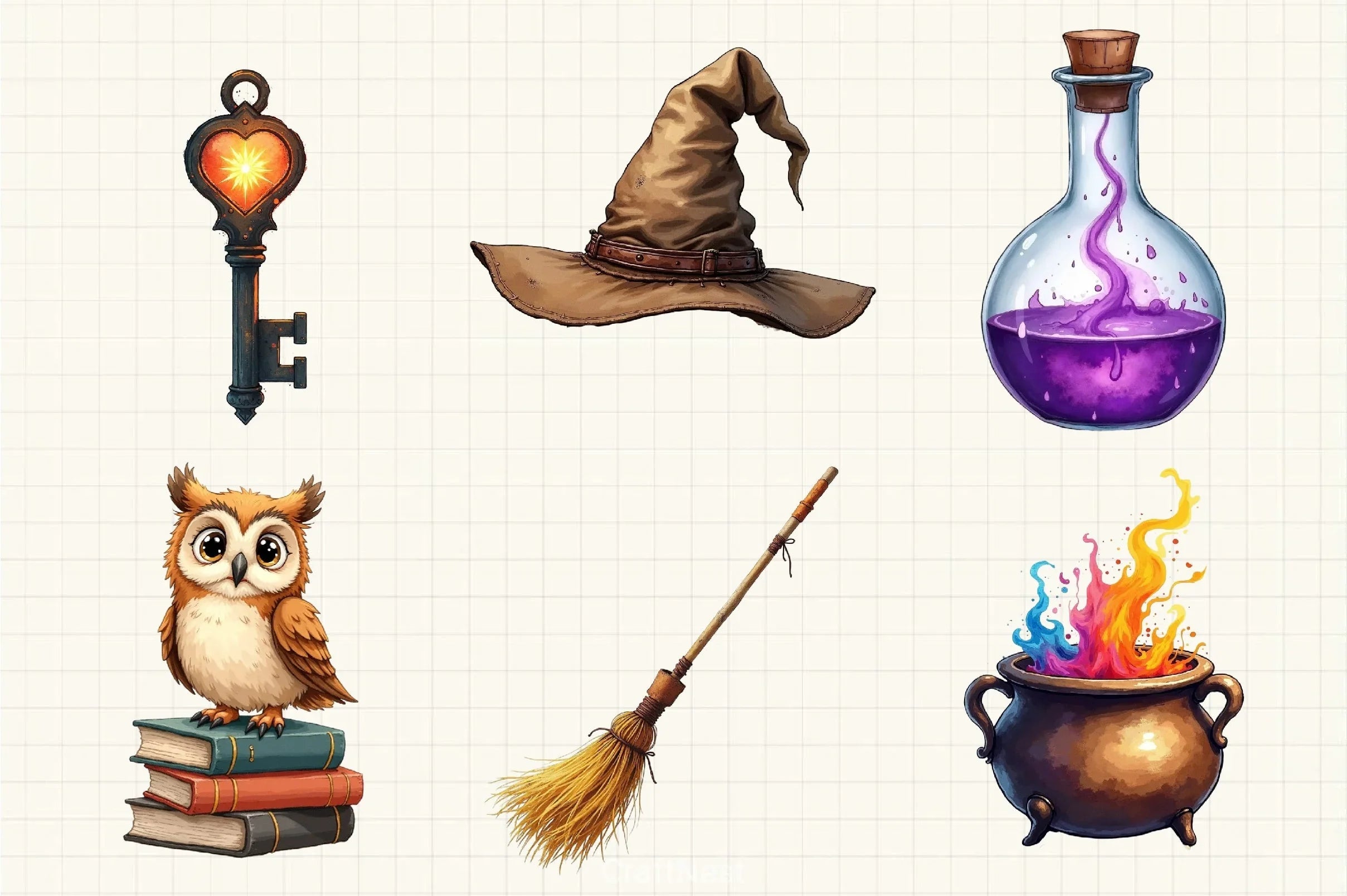 Wizard School Clipart Bundle - CraftNest - Digital Crafting and Art