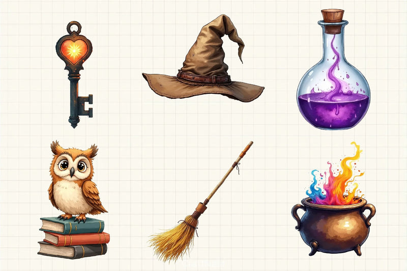 Wizard School Clipart Bundle - CraftNest - Digital Crafting and Art