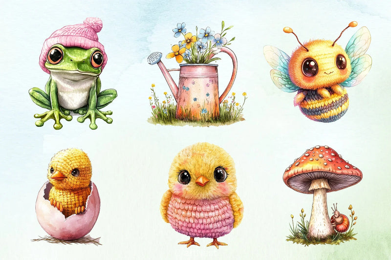 Crochet Spring Clipart Bundle - CraftNest - Digital Crafting and Art