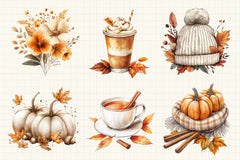 Neutral Autumn Clipart Bundle 7 - CraftNest - Digital Crafting and Art