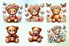 Teddy Bear Easter Clipart Bundle - CraftNest - Digital Crafting and Art