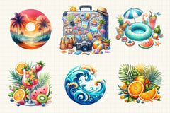 Summer Vibe Clipart Bundle - CraftNest - Digital Crafting and Art