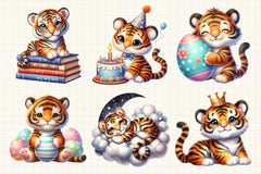 Cute Tiger Clipart Bundle - CraftNest - Digital Crafting and Art