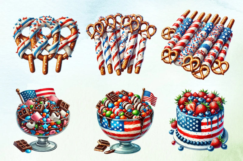 4th of July Desserts Clipart Bundle - CraftNest - Digital Crafting and Art