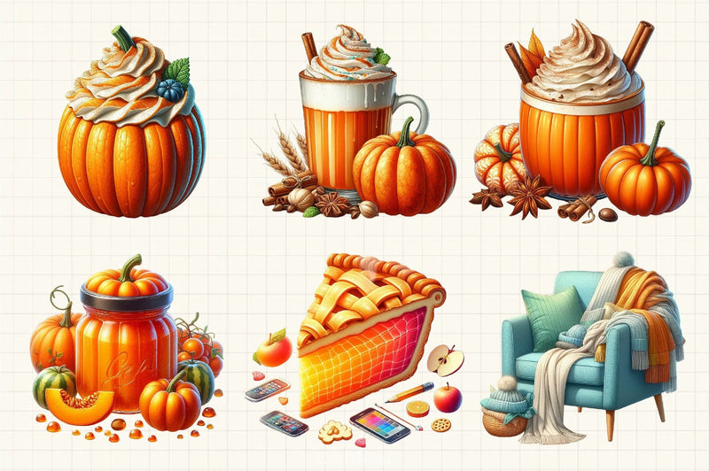 Fall Favorites Clipart Bundle 2 - CraftNest - Digital Crafting and Art