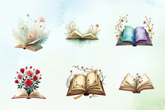 Floral Book Clipart Bundle 3 - CraftNest - Digital Crafting and Art