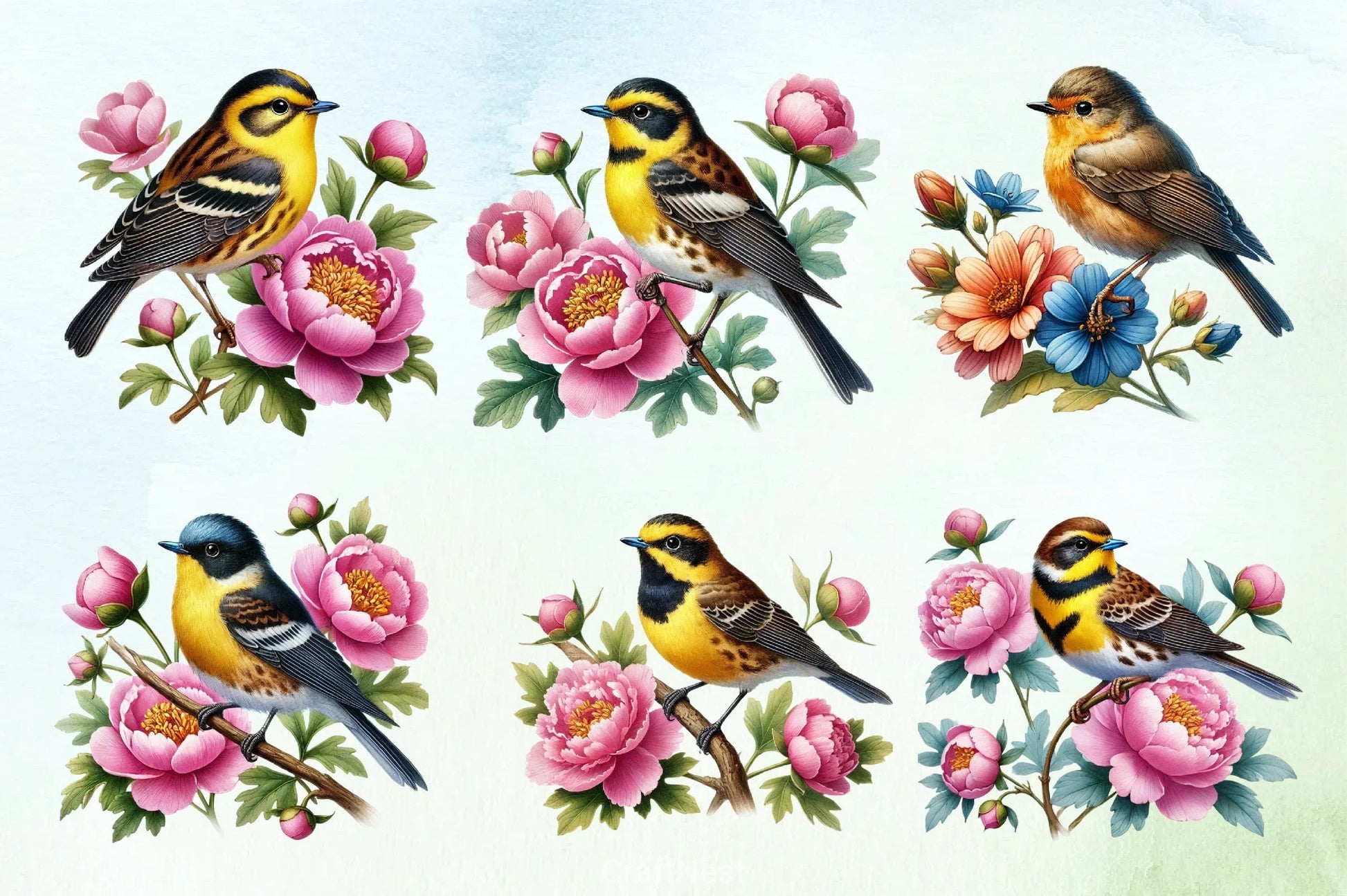 Spring Bird Clipart Bundle - CraftNest - Digital Crafting and Art