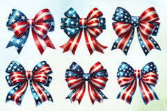 4th of July Bow Clipart Bundle 4 - CraftNest - Digital Crafting and Art