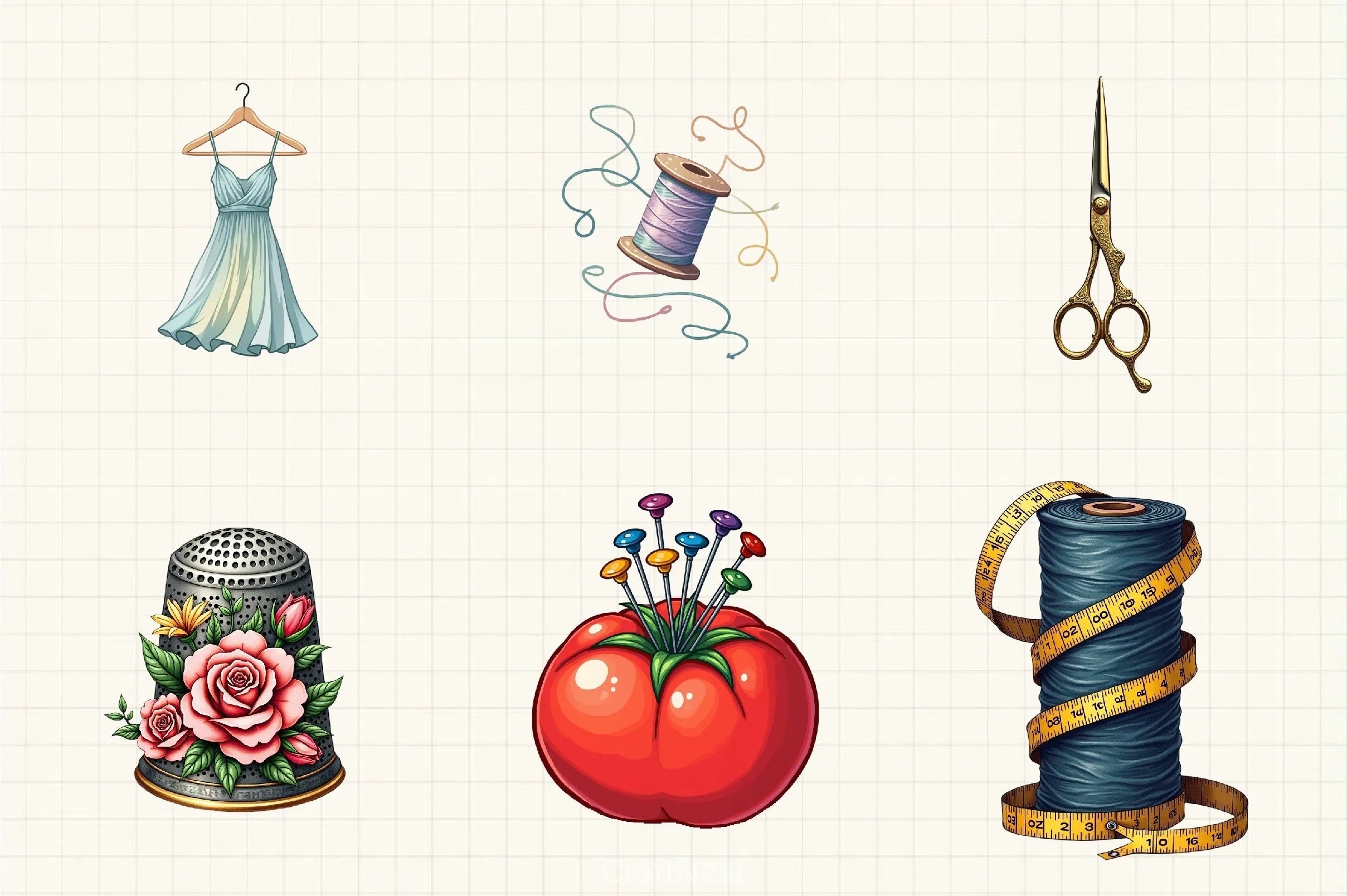 Tailor Clipart Bundle - CraftNest - Digital Crafting and Art