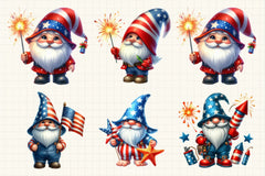 Patriotic Gnome Clipart Bundle 2 - CraftNest - Digital Crafting and Art