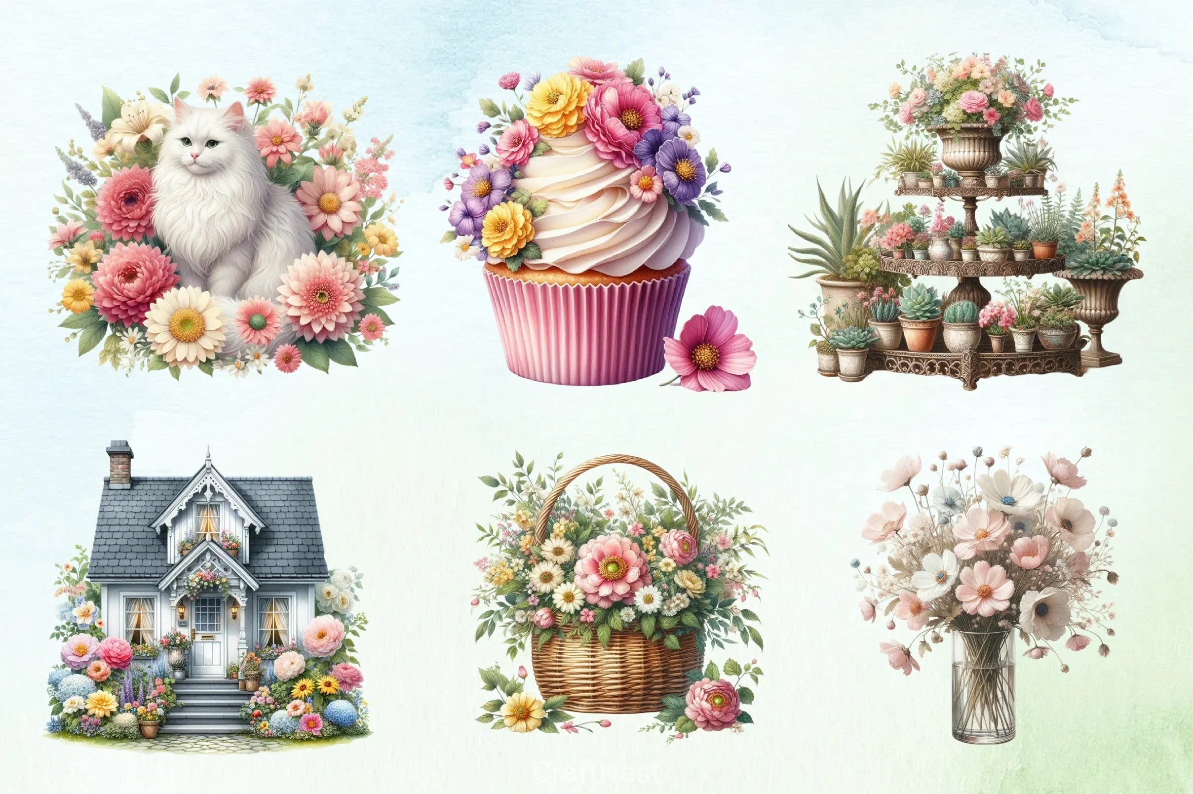 Spring Flowers Clipart Bundle 6 - CraftNest - Digital Crafting and Art