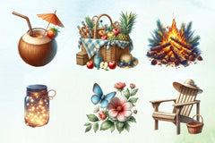 Cozy Summer Clipart Bundle 2 - CraftNest - Digital Crafting and Art