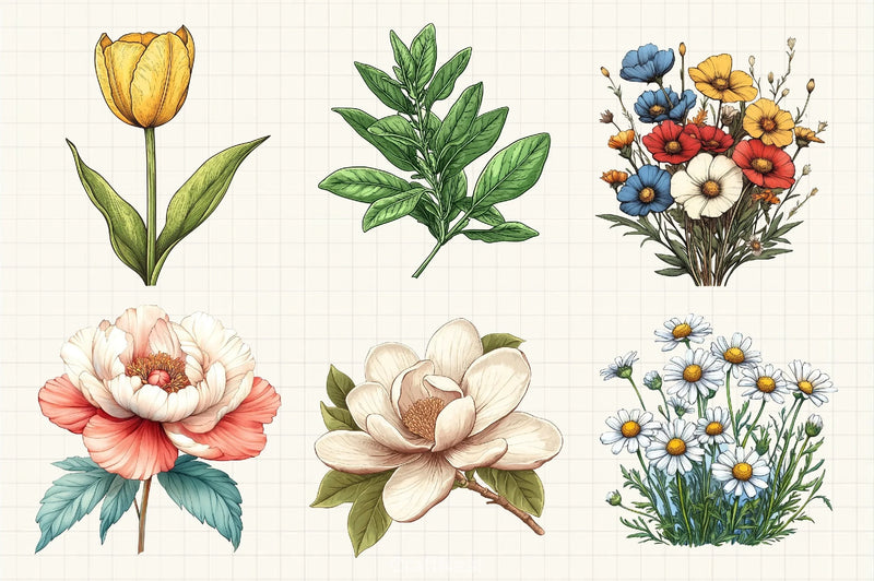 Vintage Botanical Clipart Bundle 2 - CraftNest - Digital Crafting and Art