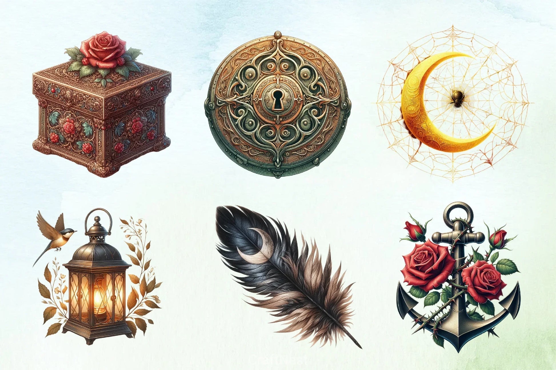 Gothic Summer Clipart Bundle 5 - CraftNest - Digital Crafting and Art