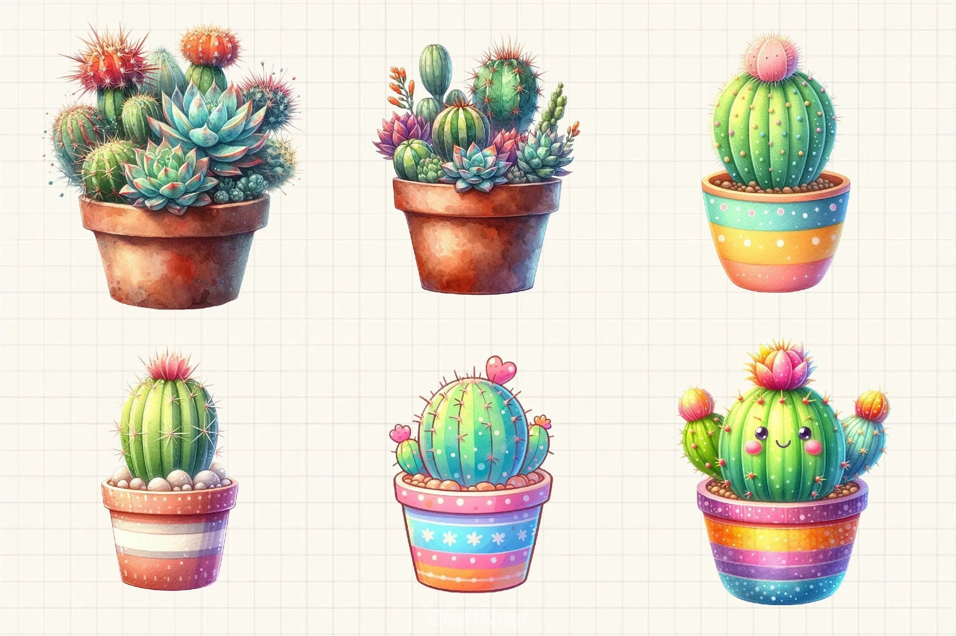 Cactus Clipart Bundle 3 - CraftNest - Digital Crafting and Art