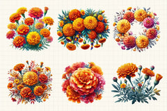 Marigold Clipart Bundle - CraftNest - Digital Crafting and Art