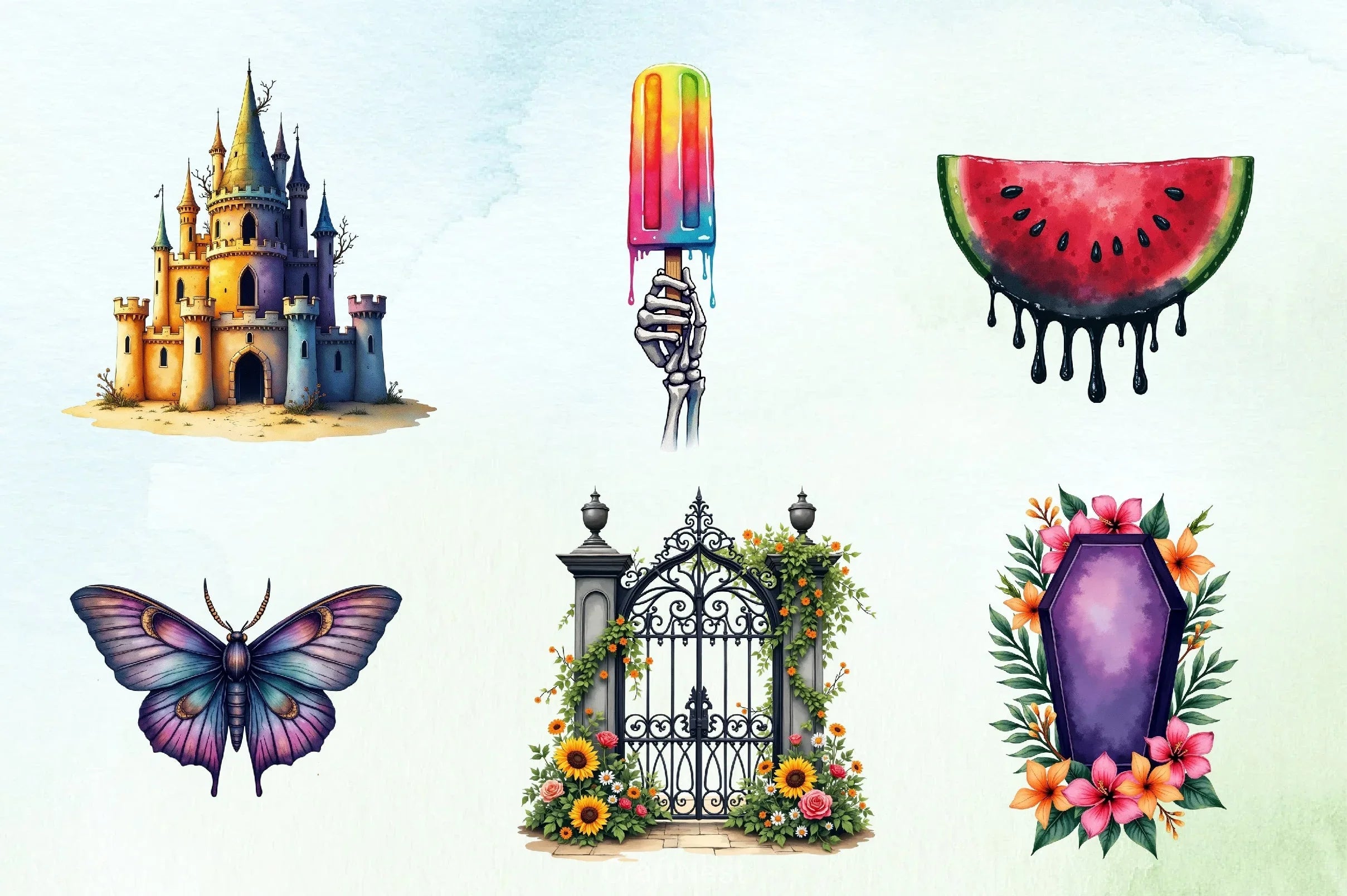 Gothic Summer Clipart Bundle 7 - CraftNest - Digital Crafting and Art