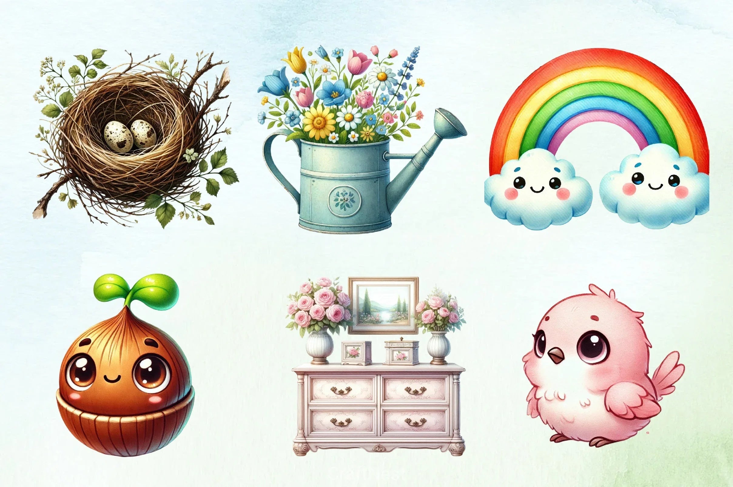 Happy Spring Clipart Bundle 5 - CraftNest - Digital Crafting and Art