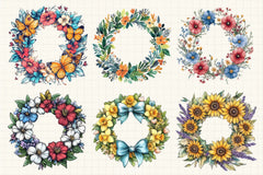 Mother's Day Wreath Clipart Bundle - CraftNest - Digital Crafting and Art