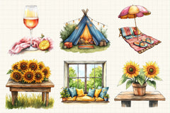 Cozy Summer Clipart Bundle 1 - CraftNest - Digital Crafting and Art