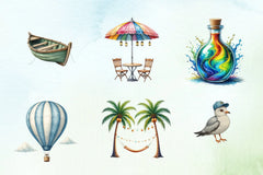 Coastal Clipart Bundle - CraftNest - Digital Crafting and Art