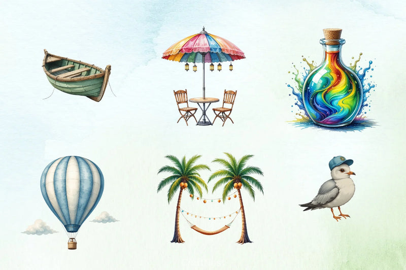 Coastal Clipart Bundle - CraftNest - Digital Crafting and Art