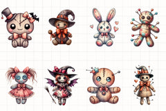 Coquette Voodoo Doll Clipart Bundle - CraftNest - Digital Crafting and Art