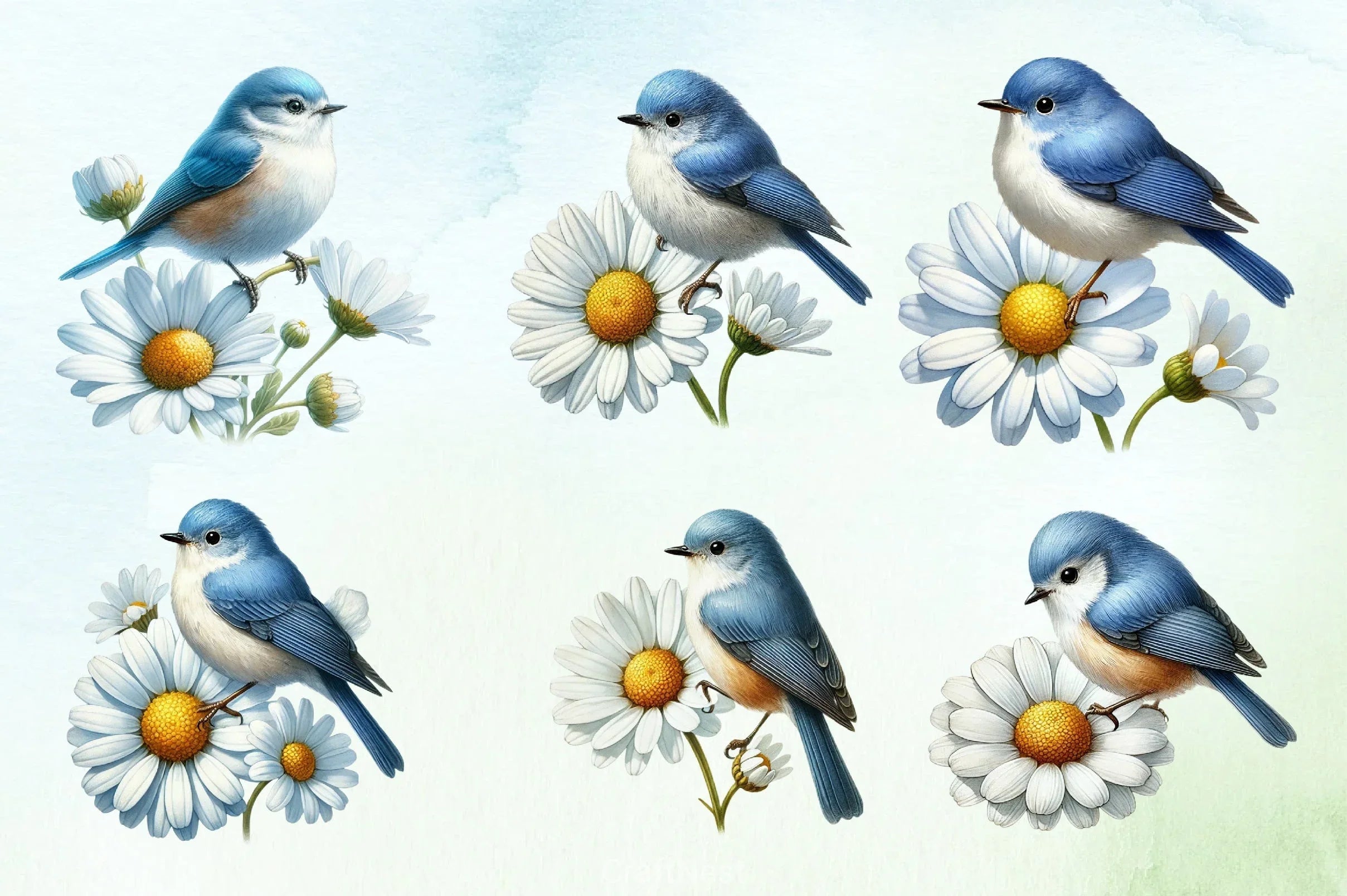 Spring Bluebird Clipart Bundle - CraftNest - Digital Crafting and Art